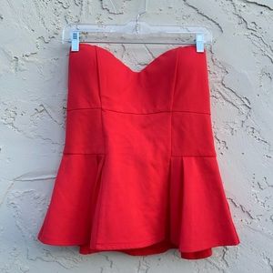BEBE Women’s Orange Cropped Top Size Large